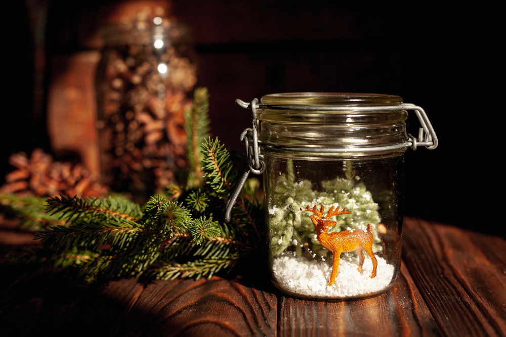 Mason Jar Snow Globes